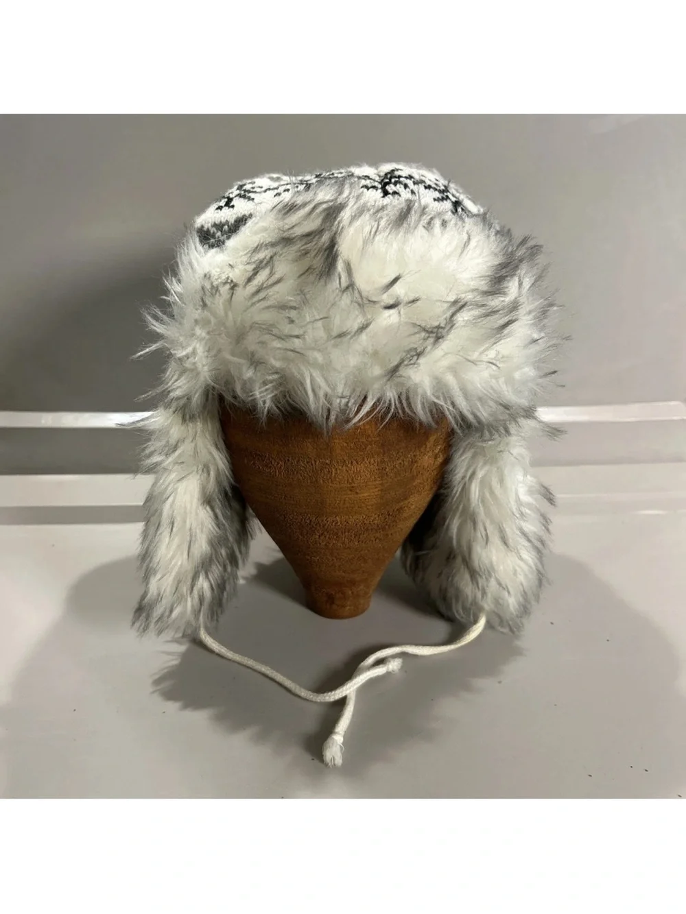 Screamer Trapper Hat Faux Fur Knit Ear Flap Fleece Lined Bomber Hat Winter OSFM - Picture 2 of 12